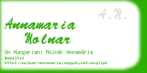annamaria molnar business card