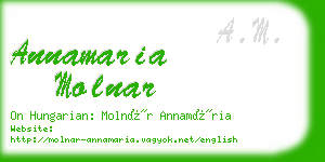 annamaria molnar business card